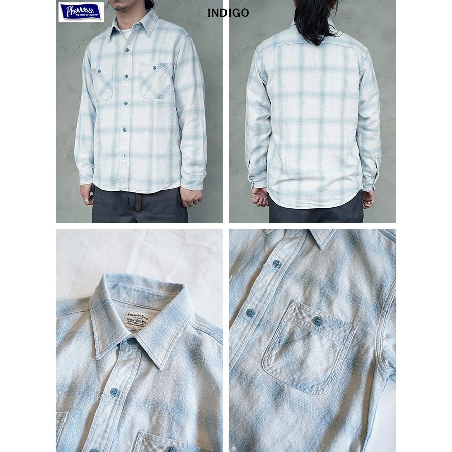 フェローズ　Pherrow's　26S-731SN-UW　オンブレチェックネルシャツ [ Ombre Flannel Shirts ] [ Used Wash ]　ネルシャツ　アメカジ　メンズの画像