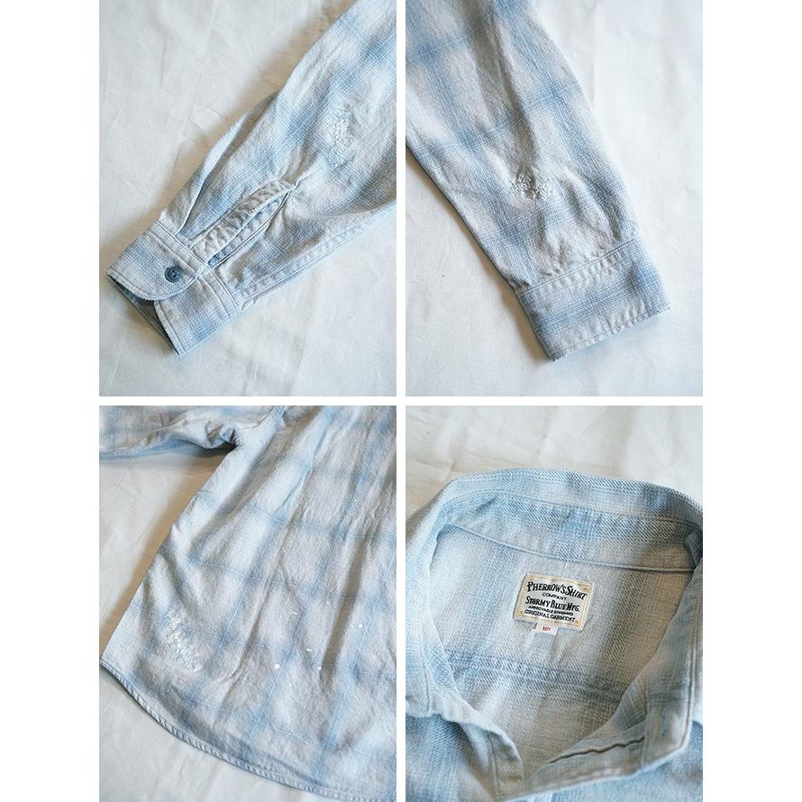 フェローズ　Pherrow's　26S-731SN-UW　オンブレチェックネルシャツ [ Ombre Flannel Shirts ] [ Used Wash ]　ネルシャツ　アメカジ　メンズの画像