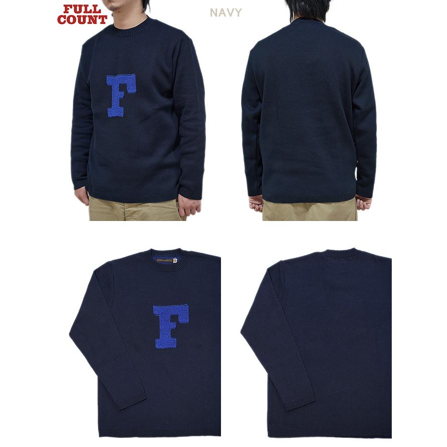 FULLCOUNT（フルカウント） 　3010 レタードコットンセーター　 Lettered Cotton Sweater   ニットウェア   アメカジ   メンズ | FULLCOUNT | 01