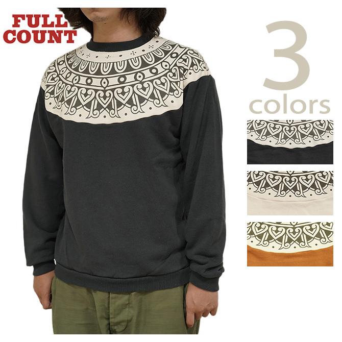 フルカウント FULLCOUNT 3764 トライバルパターンスウェット  Tribal Pattern Sweatshirts   雪柄スウェット   スウェット   アメカジ   メンズ | FULLCOUNT