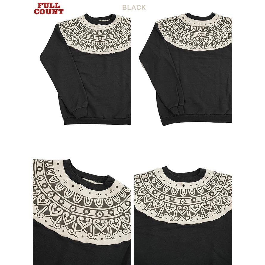 フルカウント FULLCOUNT 3764 トライバルパターンスウェット  Tribal Pattern Sweatshirts   雪柄スウェット   スウェット   アメカジ   メンズ | FULLCOUNT | 01
