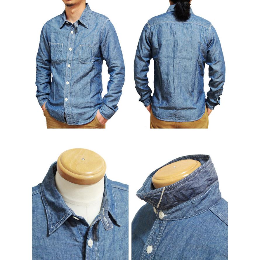 UES（ウエス）  インディゴシャンブレーワークシャツ  Work Shirts   アメカジ   メンズ | UES | 01