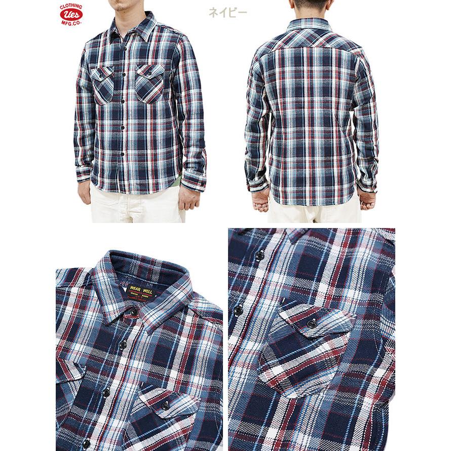 UES（ウエス）  502152 先染めヘビーチェックネルシャツ  アメカジ   メンズ   長袖シャツ | UES | 01