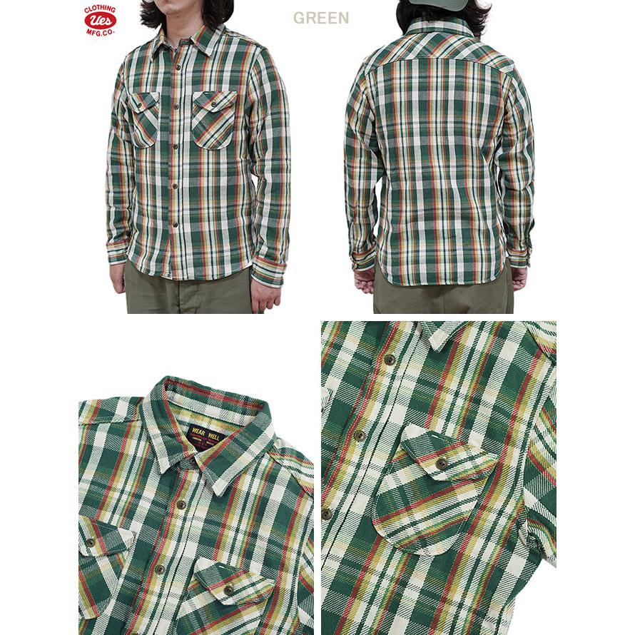 ウエス UES 502351 先染めヘビーチェックネルシャツ  アメカジ   メンズ   長袖シャツ | UES | 03