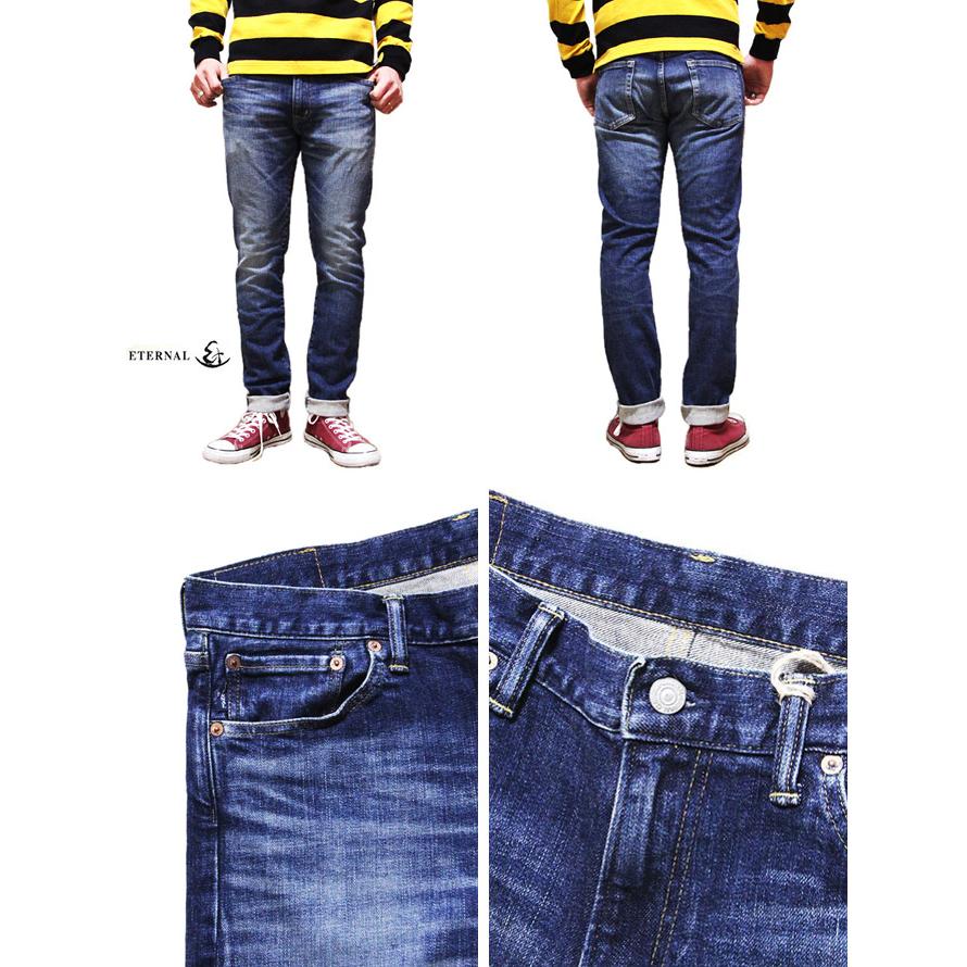 ETERNAL（エターナル）  　52290　スリムテーパードストレッチジーンズ　 加工   ジーンズ   メンズ   アメカジ | エターナル | 01