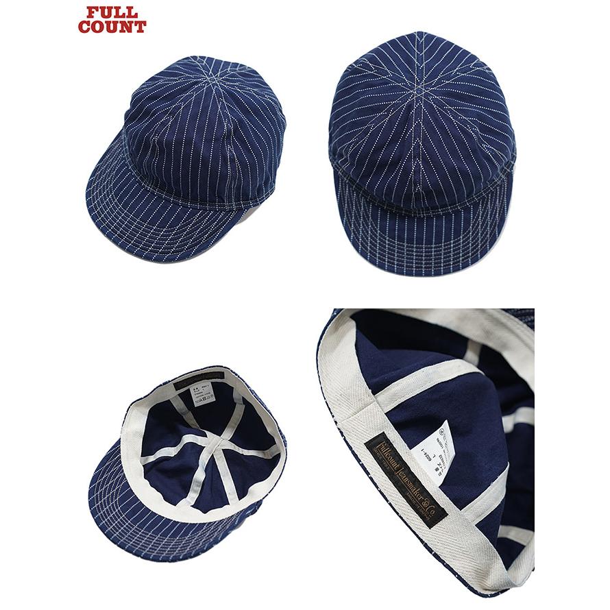 フルカウント　FULLCOUNT　6024-1　Indigo Wabash Stripe Mechanic Cap  wabash   ワークキャップ   アメカジ   メンズ | FULLCOUNT | 01