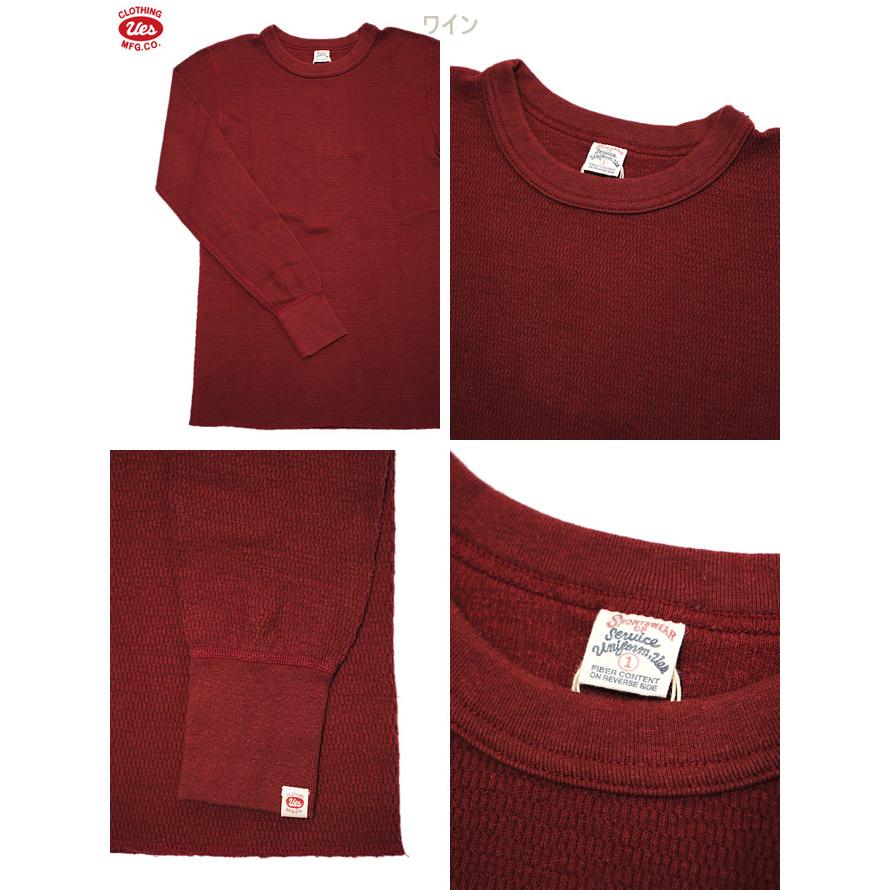UES（ウエス）  602351　三本針サーマル  長袖Tシャツ   カットソー   アメカジ   メンズ | UES | 02