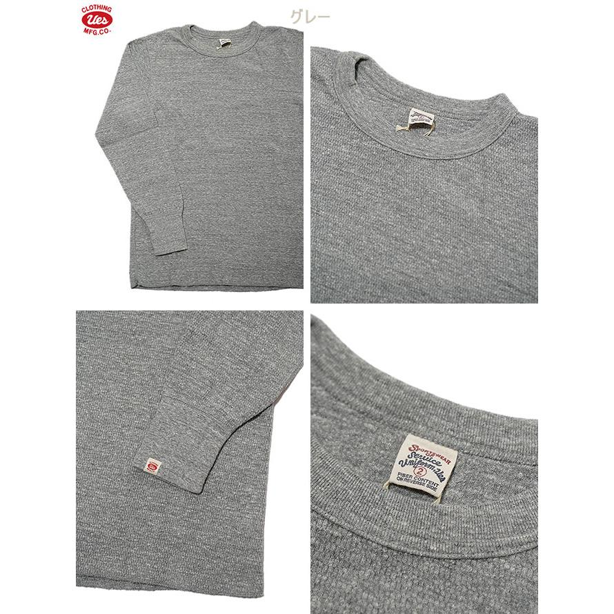 UES（ウエス）  602351　三本針サーマル  長袖Tシャツ   カットソー   アメカジ   メンズ | UES | 04