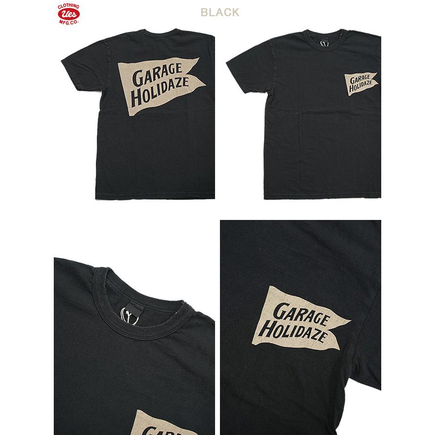 ウエス　UES　652506　プリントTシャツ　[ GARAGE HOLIDAZE ]　半袖Tシャツ　カットソー　アメカジ　メンズ | UES | 01