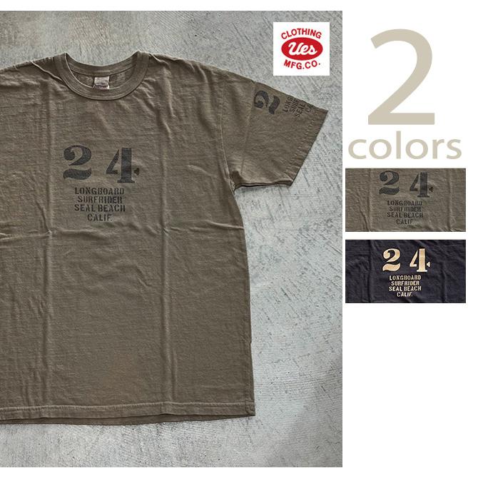 ウエス　UES　652603　プリントTシャツ　[ 24 LONGBOARD SST ]　半袖Tシャツ　カットソー　アメカジ　メンズ | UES