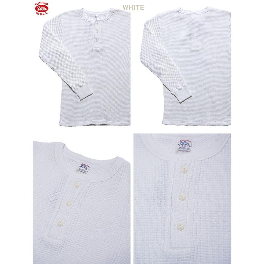 UES（ウエス） 　601852　ビッグワッフルヘンリーネックTシャツ　  Heavy Thermal 　 長袖Tシャツ   カットソー   アメカジ   メンズ | UES | 01