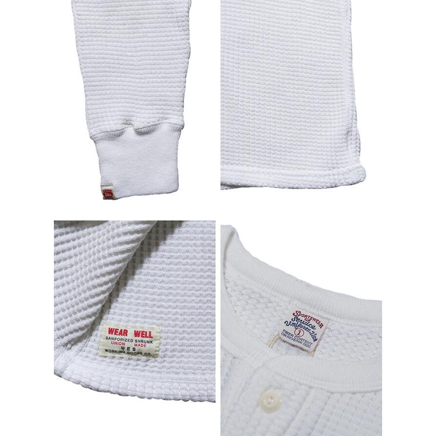 UES（ウエス） 　601852　ビッグワッフルヘンリーネックTシャツ　  Heavy Thermal 　 長袖Tシャツ   カットソー   アメカジ   メンズ | UES | 02