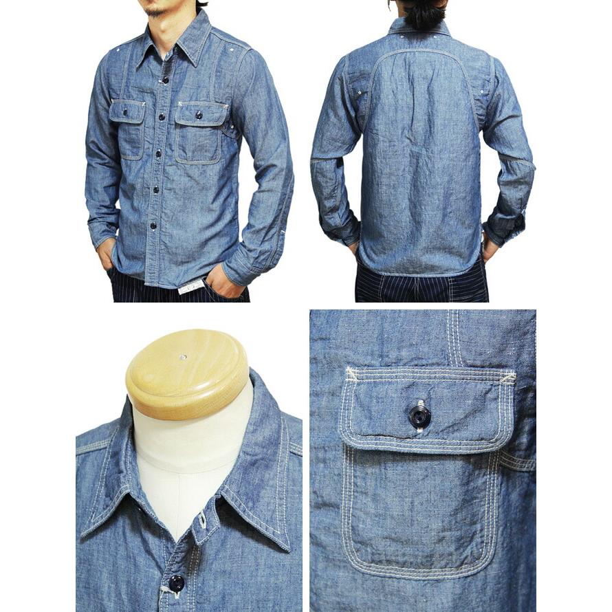Pherrow's（フェローズ） 770WS シャンブレーワークシャツ BLUE