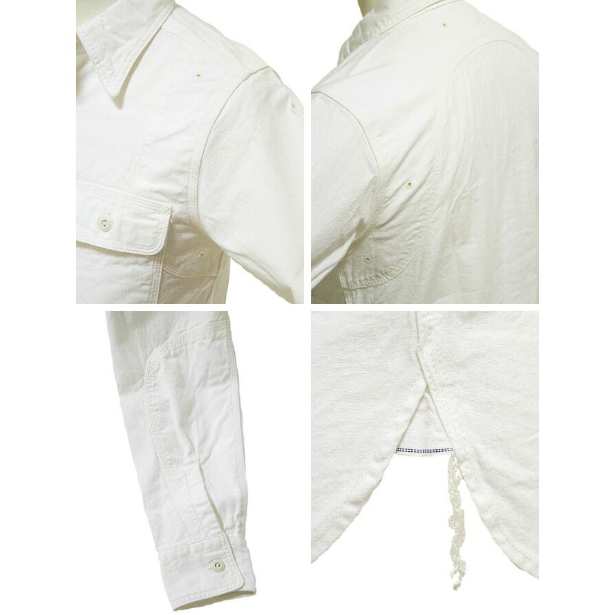 Pherrow's（フェローズ） 770WS シャンブレーワークシャツ WHITE