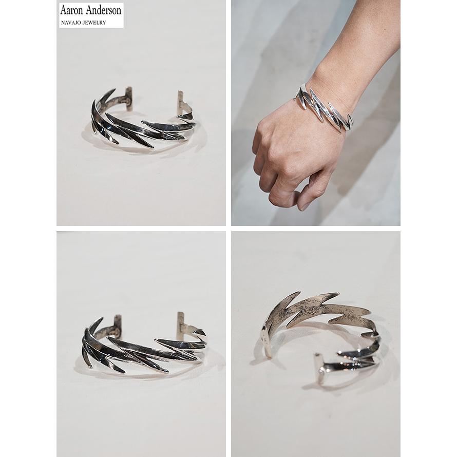 アーロンアンダーソン　Aaron Anderson　AAB-2　ライトニングバングル　[ Lightning Bangle ]　Indian Jewelry　NAVAJO |  | 01