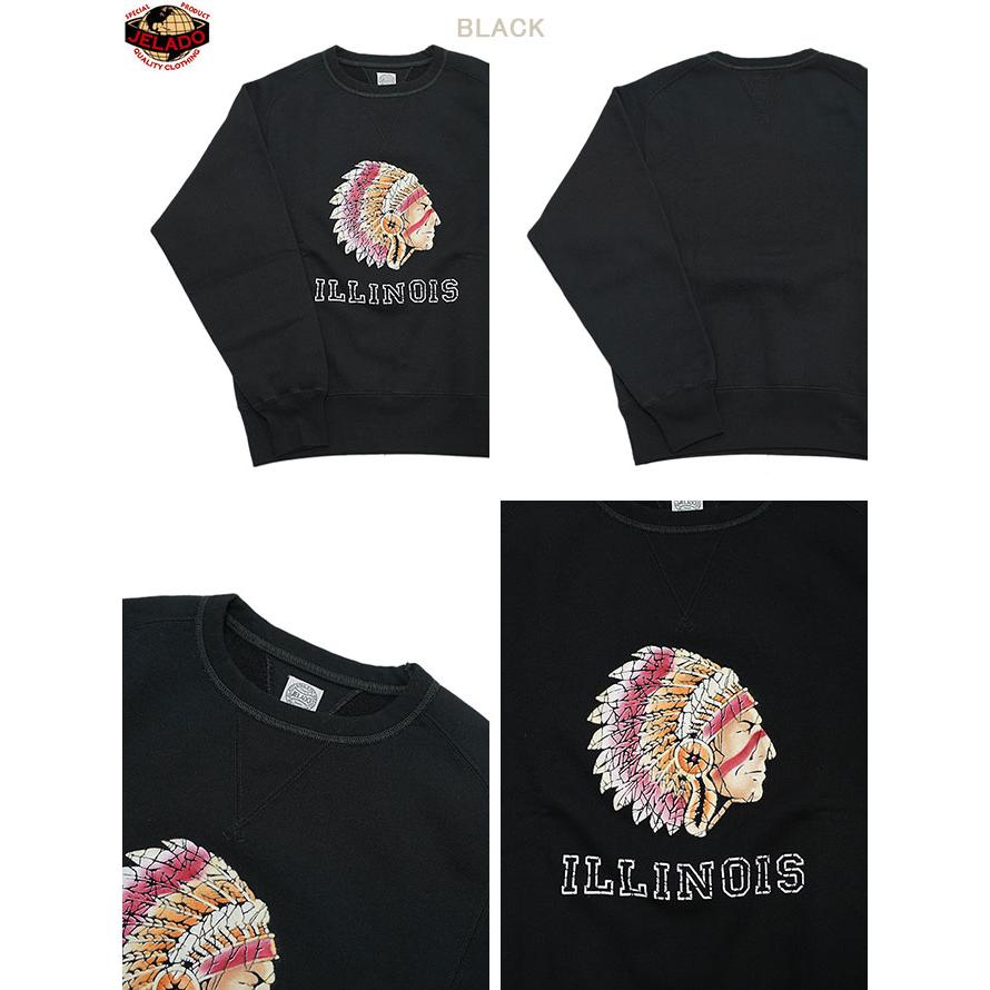 ジェラード　JELADO　AB12201　 電着フロッキープリントスウェット [ ILLINOIS ]　スウェット　アメカジ　メンズ | JELADO | 01