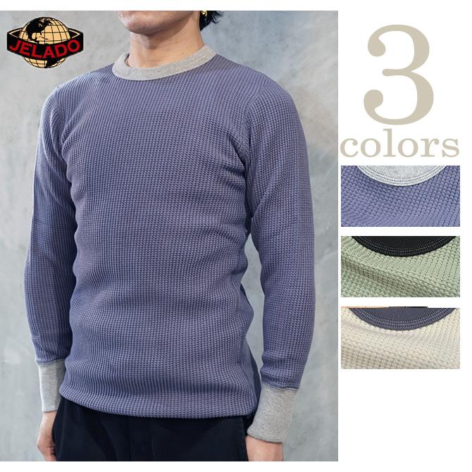 ジェラード　JELADO　AB23210　10/- MEGA ツートンクルーネックメガサーマル　[ ATHLETIC BRAND ]　長袖Tシャツ　ロンTee　アメカジ　メンズ | JELADO