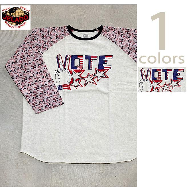 ジェラード　JELADO　AB23212　Raglan Tee [ VOTE ] ベースボールTシャツ　アメカジ　メンズ | JELADO
