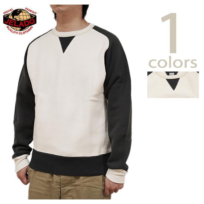 JELADO（ジェラード） 　AB73250 フリーダムスリーブスウェット  Champs 2 Ton   Vanilla x Smoke Black   スウェット   アメカジ   メンズ | JELADO