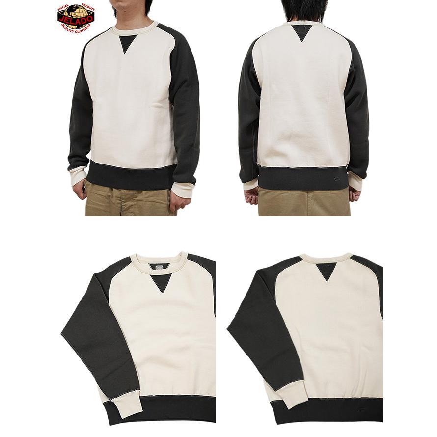 JELADO（ジェラード） 　AB73250 フリーダムスリーブスウェット  Champs 2 Ton   Vanilla x Smoke Black   スウェット   アメカジ   メンズ | JELADO | 01