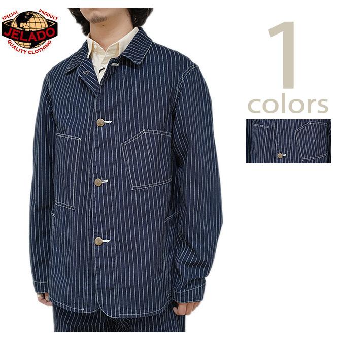 ジェラード　JELADO　AG11406　ウォバッシュストライプワークコート [ Steelbeam Coat ] [ Indigo Wabash ] カバーオール　アメカジ　メンズ | JELADO