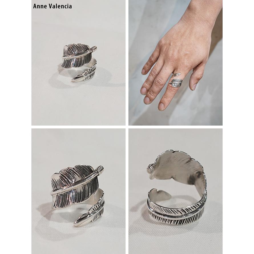 アン・ヴァレンシア　ANNE VALENCIA　AVR-2　フェザーリング [ Feather Ring ] [ SILVER ]　Indian Jewelry　NAVAJOの画像