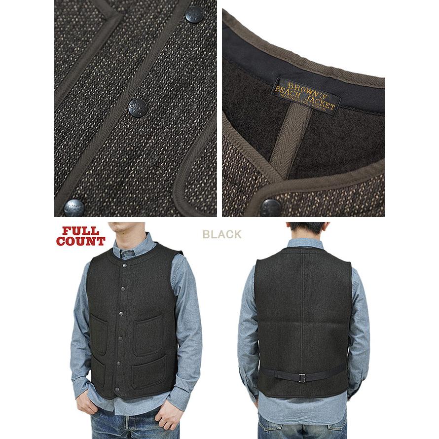 BROWN'S BEACH (ブラウンズビーチ) 　BBJ-001　ビーチクロスベスト　 EARLY VEST   FULLCOUNT   ベスト   アメカジ   メンズ | FULLCOUNT | 03