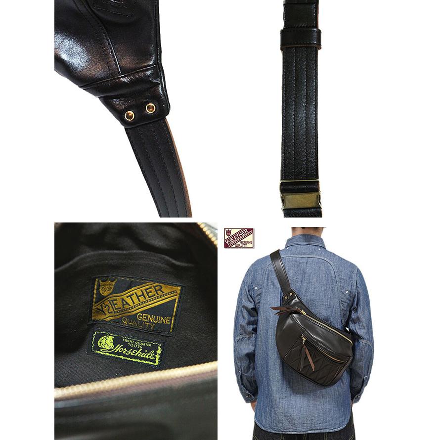 ワイツーレザー　Y'2 LEATHER　BG-09　ホースハイドウエストバッグ　HORSE HIDE WAIST BAG　馬革　バッグ・鞄　アメカジ　メンズ |  | 02