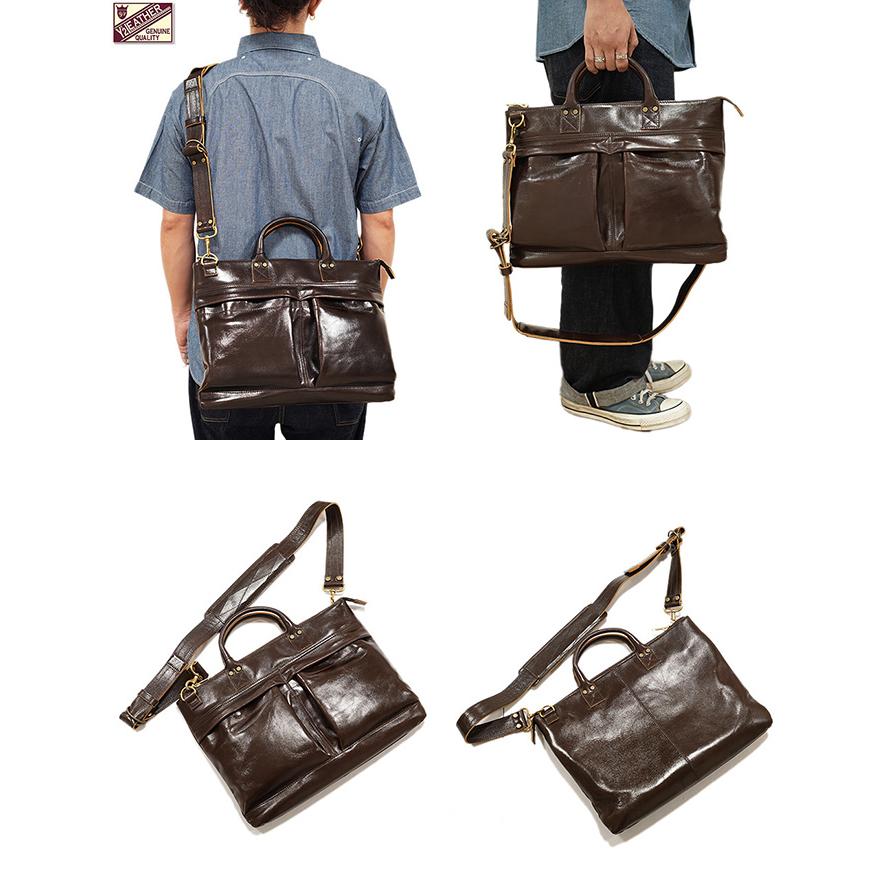 ワイツーレザー Y'2 LEATHER BG-20 HORSE HIDE HELMET BAG (PULL