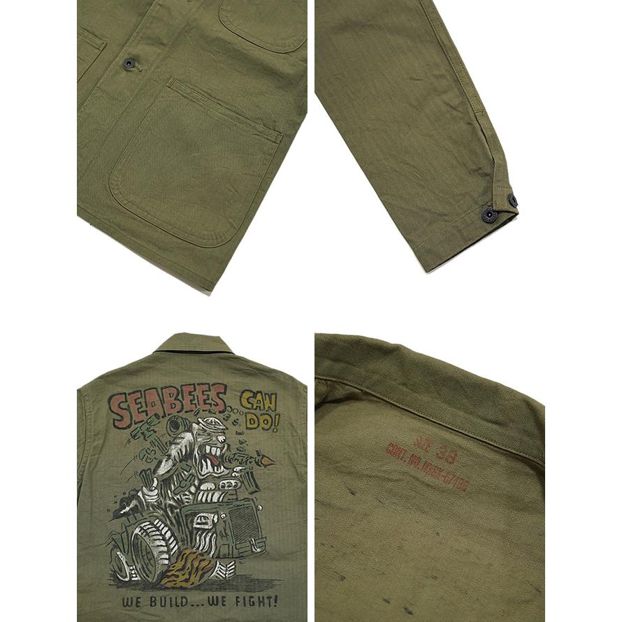 BUZZ RICKSON'S（バズリクソンズ） 　BR15312　N-3 UTILITY JACKET  “HAND PAINT SEABEES”   OLIVE   アメカジ   メンズ   フライトジャケット   ミリ… | BUZZ RICKSON'S | 02