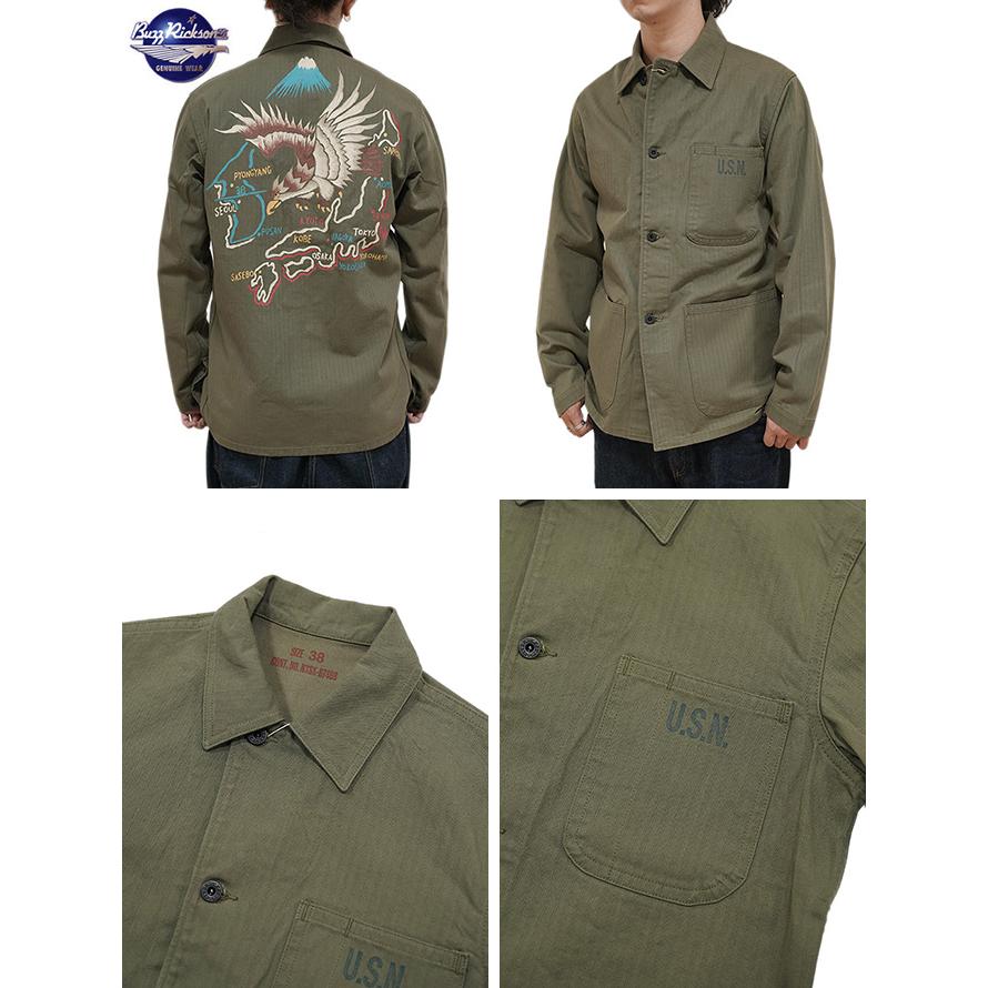 バズリクソンズ　BUZZ RICKSON'S　BR15518　N-3 UTILITY JACKET　“JAPAN MAP HAND PAINT”　OLIVE　アメカジ　メンズ　フライトジャケット　ミリ… | BUZZ RICKSON'S | 01