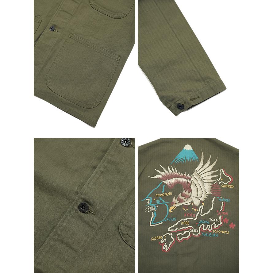 バズリクソンズ　BUZZ RICKSON'S　BR15518　N-3 UTILITY JACKET　“JAPAN MAP HAND PAINT”　OLIVE　アメカジ　メンズ　フライトジャケット　ミリ… | BUZZ RICKSON'S | 02
