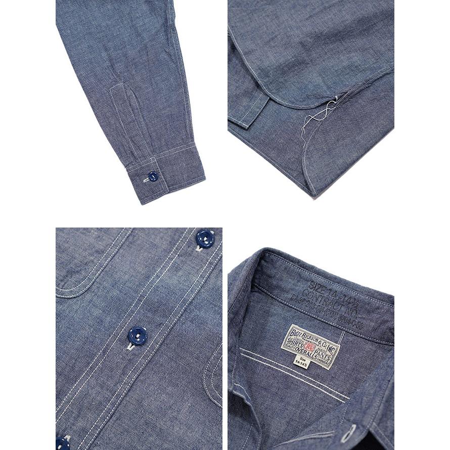 バズリクソンズ　BUZZ RICKSON'S　BR25995　BLUE CHAMBRAY WORK SHIRT　シャンブレーシャツ　アメカジ　フライトジャケット　ミリタリージャケット | BUZZ RICKSON'S | 02