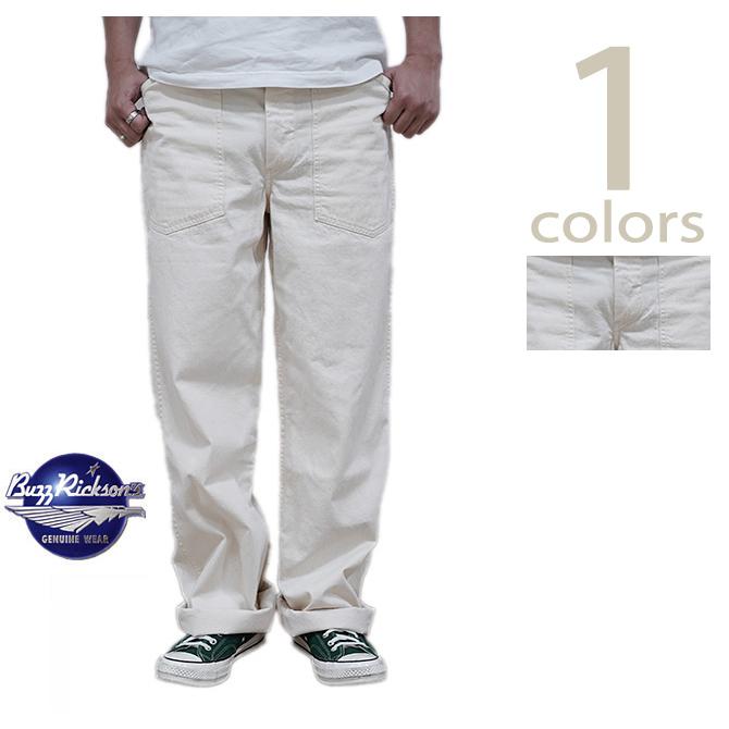 バズリクソンズ　BUZZ RICKSON'S　BR42451　TROUSERS, WORKING, WHITE TWILL [ AVIATION ASSOCIATES ] 軍パン　アメカジ　メンズ | BUZZ RICKSON'S