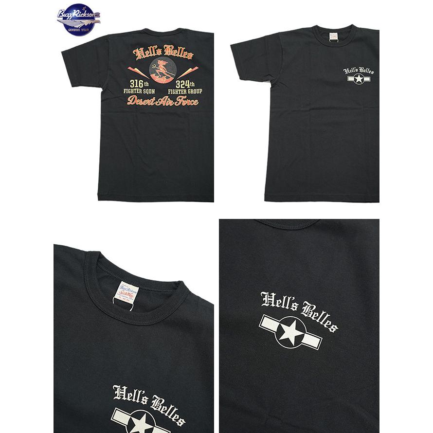 バズリクソンズ　BUZZ RICKSON'S　BR79576　プリントT-シャツ　S/S T-SHIRT　[ 316th FTR.SQ. Hell's Belles ]　Tシャツ　アメカジ　メンズ | BUZZ RICKSON'S | 01
