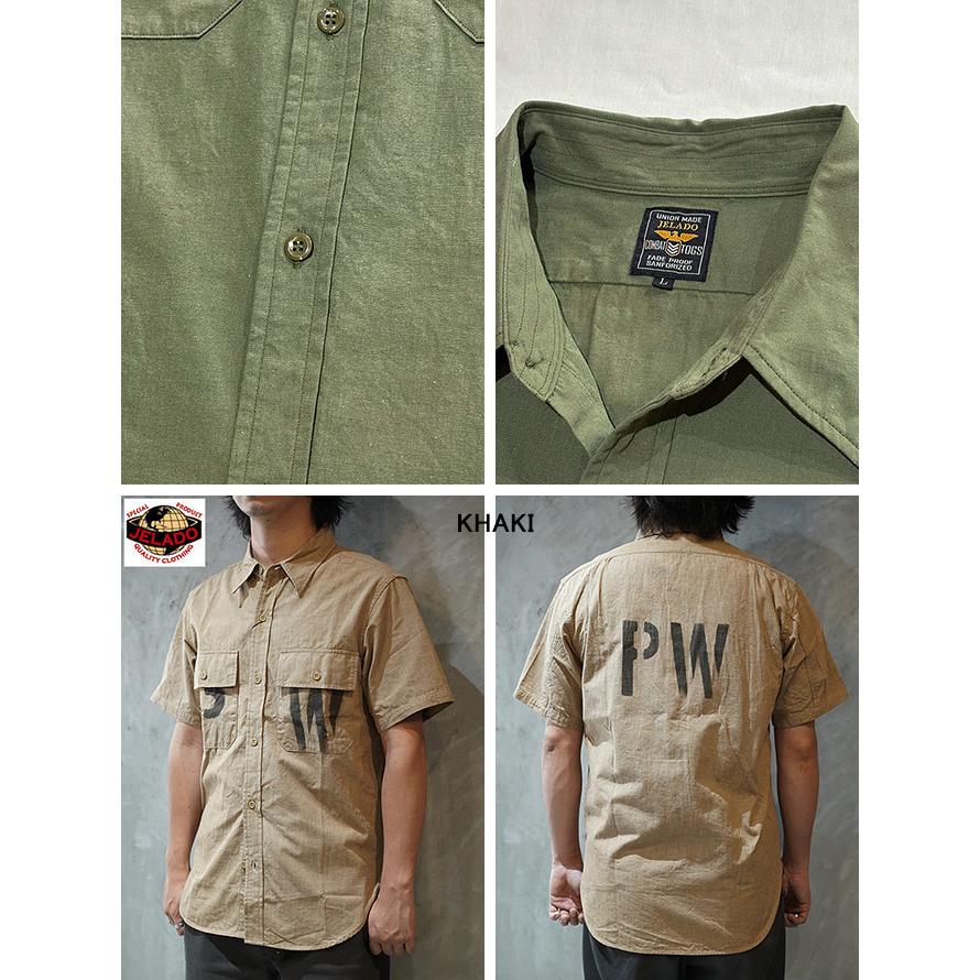 ジェラード　JELADO　CT21114B　オフィサーシャツ [ Officer Shirt ] [ PW Stencil Custom ]　アメカジ　メンズ　オープンシャツ | JELADO | 03