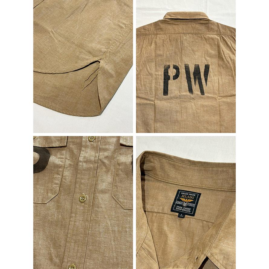 ジェラード　JELADO　CT21114B　オフィサーシャツ [ Officer Shirt ] [ PW Stencil Custom ]　アメカジ　メンズ　オープンシャツ | JELADO | 05