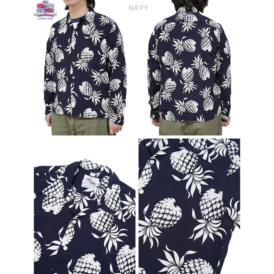 DUKE KAHANAMOKU（デュークカハナモク） 　DK26793　長袖アロハシャツ　 DUKE'S PINEAPPLE   SUN SURF   ハワイアンシャツ   アメカジ   メンズ | DUKE KAHANAMOKU | 03