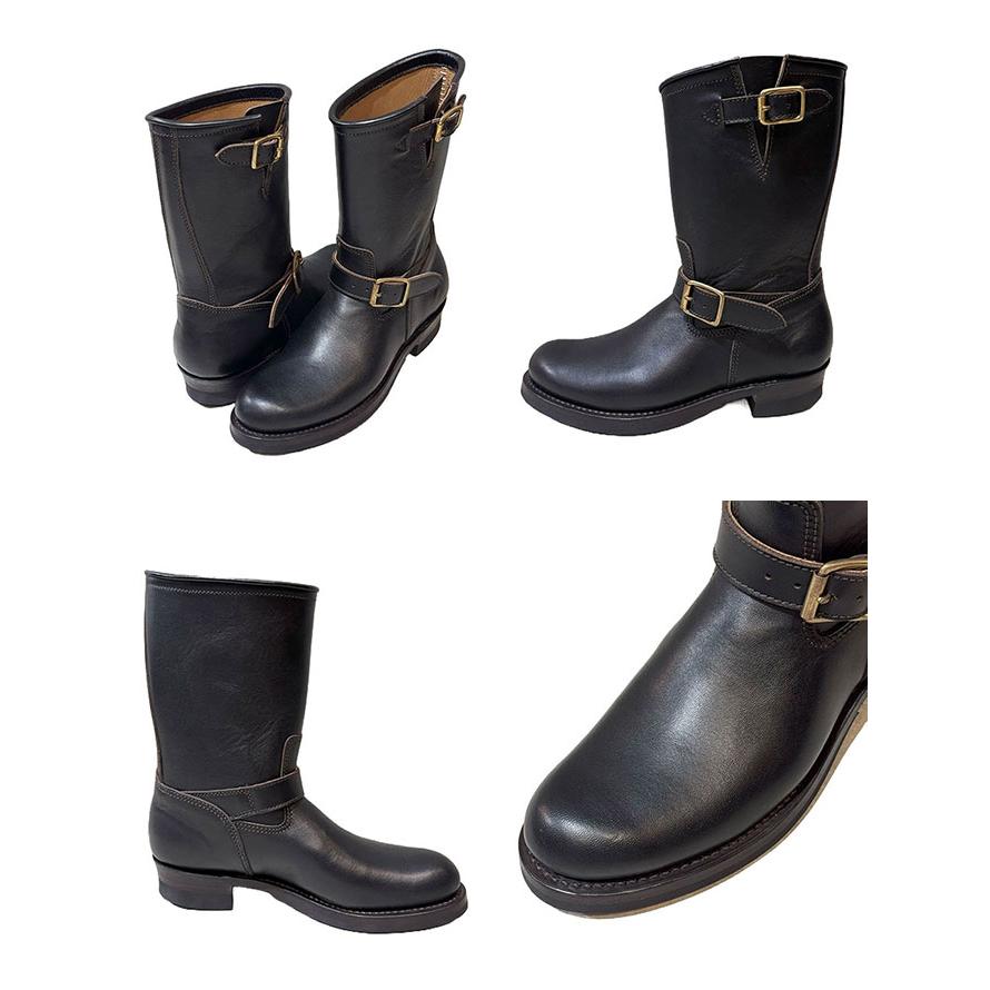 ワイツーレザー　Y'2 LEATHER　EB-01　エコホースエンジニアブーツ  ECO HORSE（馬革） [ BLACK (Tea Core) ] Engineer Boots 日本製 |  | 01