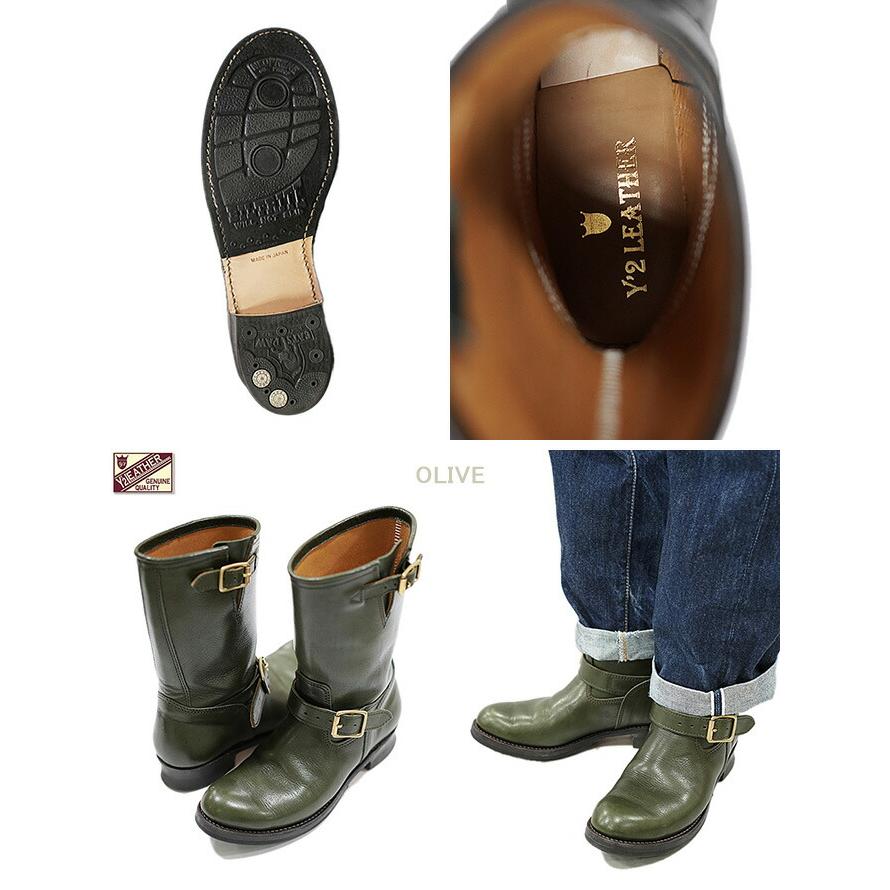 Y'2 LEATHER エコホースエンジニアブーツ　black　EB-01 Y'2 LEATHER ECO HORSE ENGINEER BOOTS 