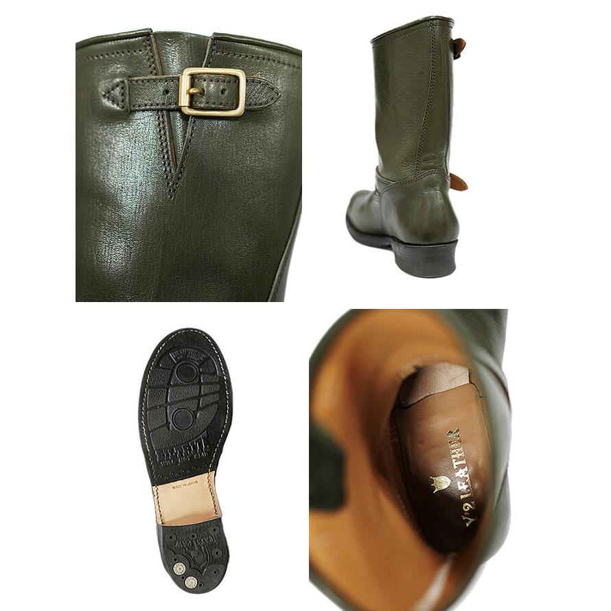 Y'2 LEATHER エコホースエンジニアブーツ　black　EB-01 Y'2 LEATHERワイツーレザー EB-01 ECO HORSE ENGINEER BOOTS 馬