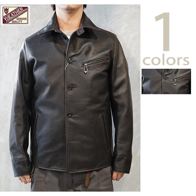 ワイツーレザー　Y'2 LEATHER　FC-77　Faded Horse Car Coat [ Faded Horse ] [ 馬革 ] [ Black ( TEA-CORE ) ]　アメカジ   メン… | 
