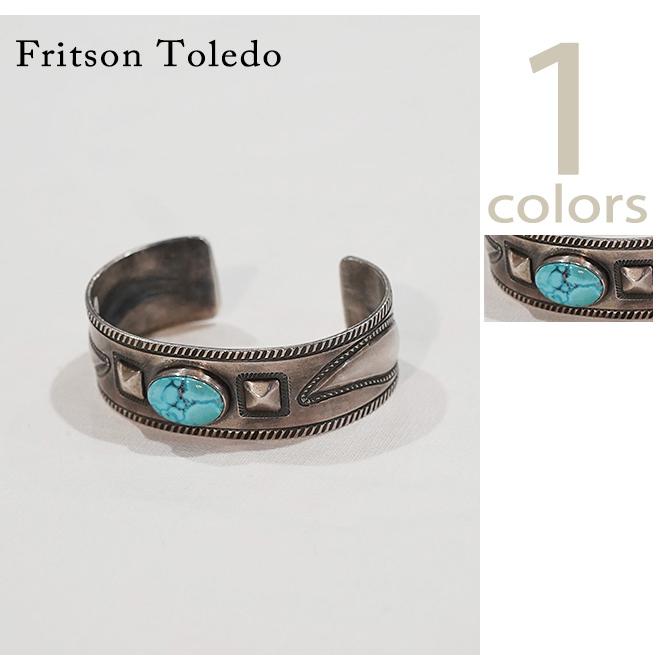 フリットソントレド　Fritson Toledo　FTB-1　ターコイズバングル [ Turquoise Bangle ] [ Kingman Turquois ]　Indian Jewelry　NAVAJO | 