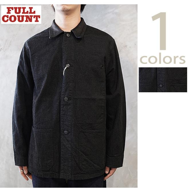 フルカウント　FULLCOUNT x GDC　GFC2001　レザーカラーデニムチョアジャケット　[ Leather Collar Denim Chore Jacket ]　カバーオール　アメカジ　メンズ | FULLCOUNT