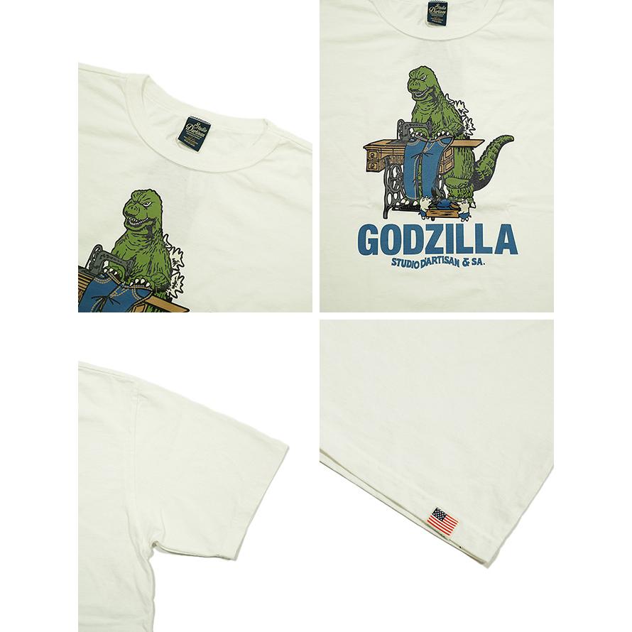 ステュディオダルチザン　STUDIO D'ARTISAN　GZ-015　ゴジラコラボTシャツ　[ GODZILLA SEWING JEANS ]　半袖Tシャツ　カットソー　アメカジ　メンズ | STUDIO D'ARTISAN | 03