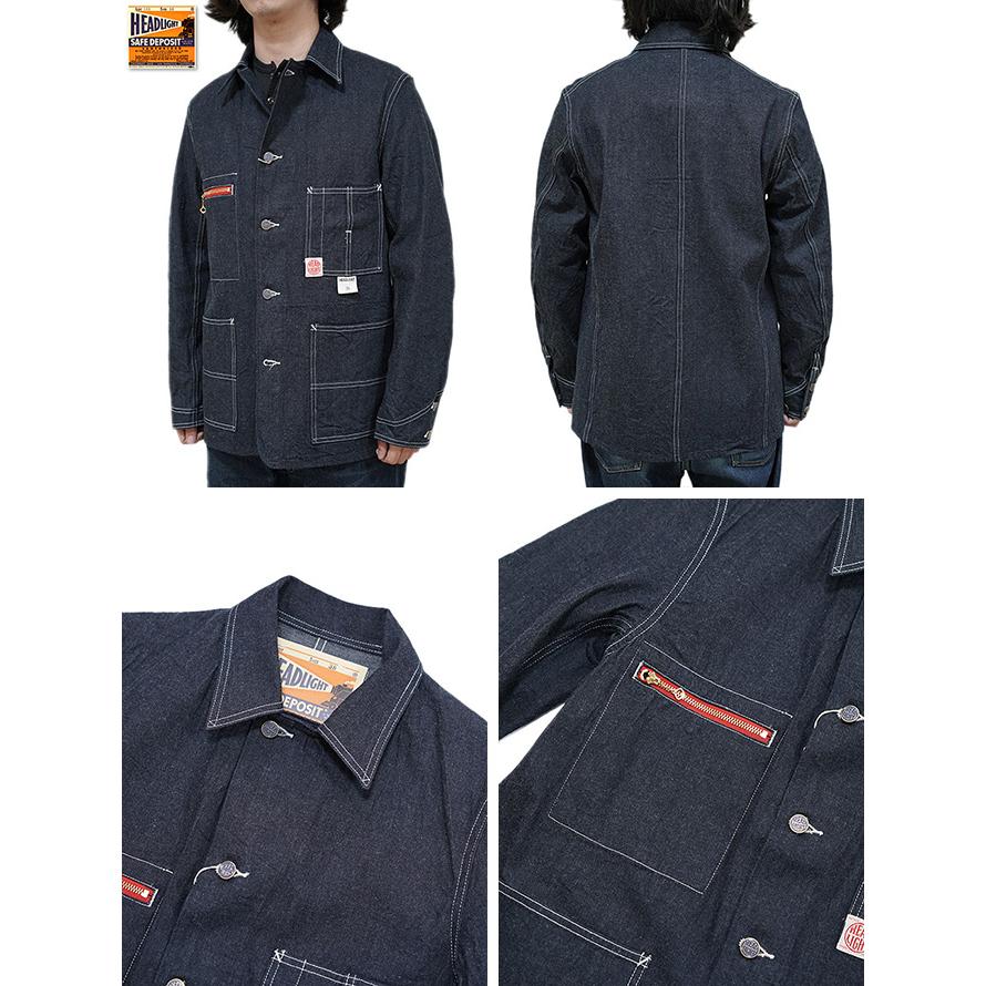 ヘッドライト　HEAD LIGHT　HD15711　11oz. BLUE DENIM WORK COAT　デニムカバーオール　[ 実名復刻モデル ]　アメカジ | HEAD LIGHT | 01