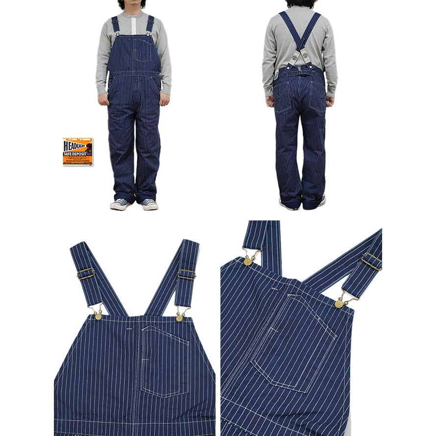 HEAD LIGHT (ヘッドライト) 　HD42384  9oz.  ウォバッシュストライプオーバーオール  WABASH STRIPE LOW BACK OVERALLS   実名復刻モデル   オーバーオール … | HEAD LIGHT | 01