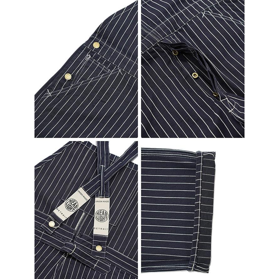 ヘッドライト　HEAD LIGHT　HD42498　【 8oz. 】 SPECIAL WOOVEN STRIPE LOW BACK OVERALL　ストライプローバックオーバーオール　[ 実名復刻モデル ]　アメカジ | HEAD LIGHT | 02