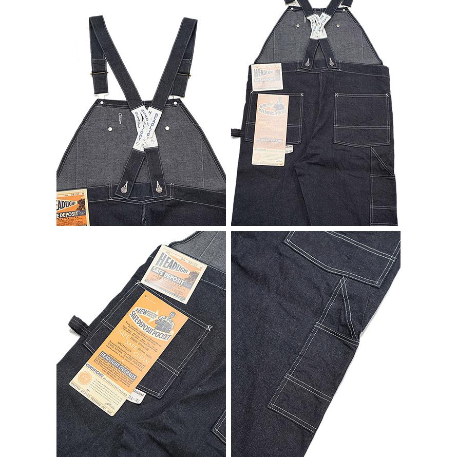 ヘッドライト　HEAD LIGHT　HD42554　11oz. BLUE DENIM LOW BACK OVERALLS　[ 実名復刻モデル ]　オーバーオール　アメカジ | HEAD LIGHT | 03