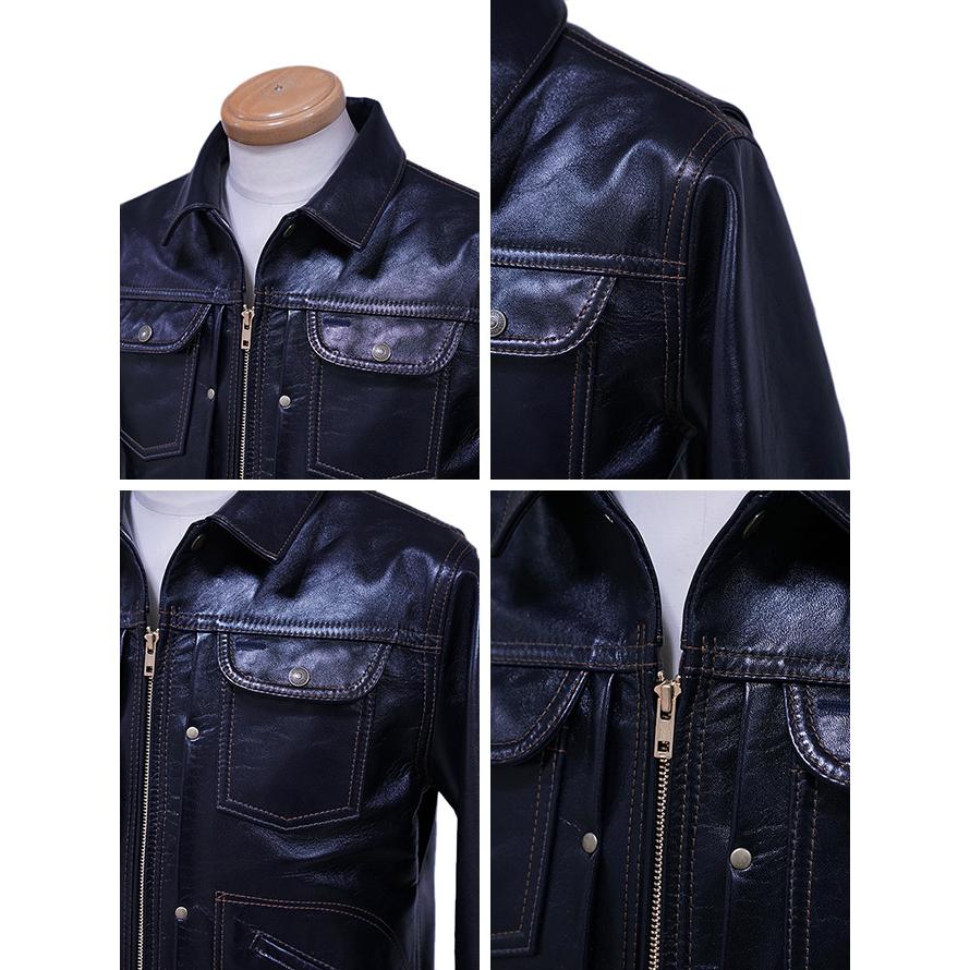 ワイツーレザー　Y'2 LEATHER　IB-161　Indigo Horse '60s Jean Jacket [ 馬革 ]　Indigo Horse Leather　【 限定モデル 】   アメカジ   レザージャケットの画像